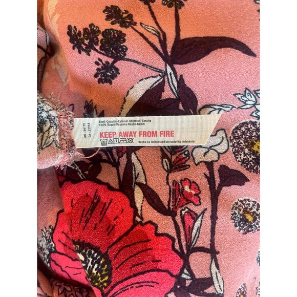 FREE PEOPLE Embrace It Maxi Dress Size XS Pink FLORAL FEMININE ROMANTIC - Picture 5 of 8